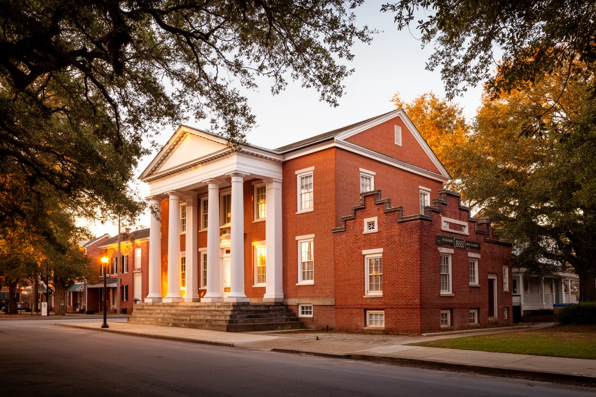 The Greek Revival Northampton County Courthouse on the square in Jackson, North Carolina